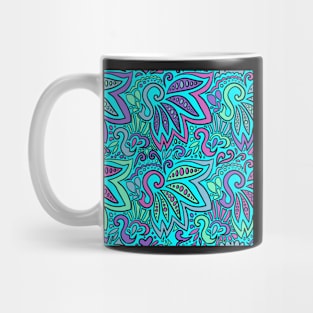 Aqua Cool Paisley Mug